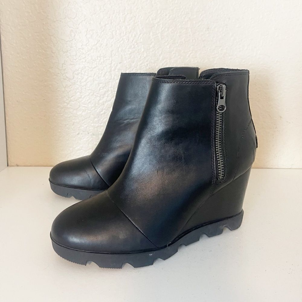 Sorel Women’s Joan Uptown Waterproof Zip Wedge Bootie size 9.5 - Picture 4 of 13